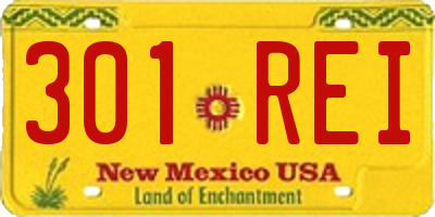 NM license plate 301REI