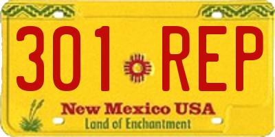 NM license plate 301REP