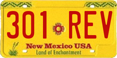 NM license plate 301REV
