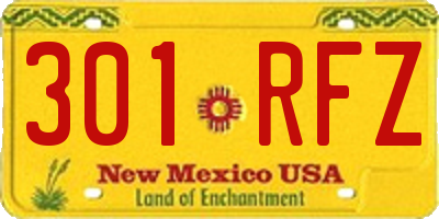 NM license plate 301RFZ