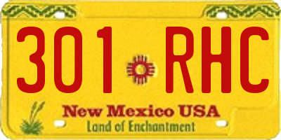 NM license plate 301RHC