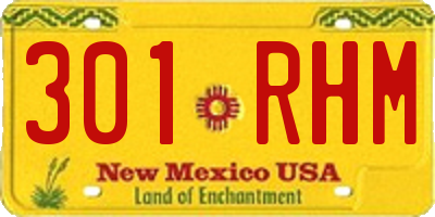 NM license plate 301RHM