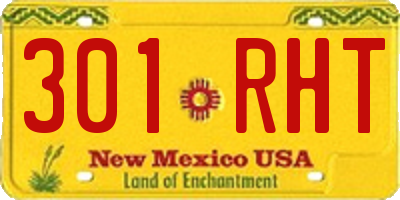 NM license plate 301RHT