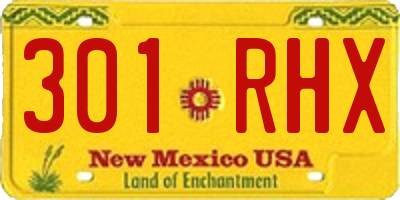 NM license plate 301RHX