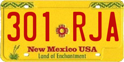 NM license plate 301RJA