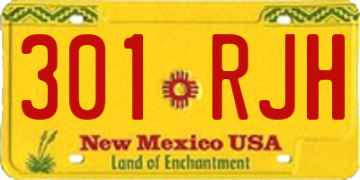 NM license plate 301RJH