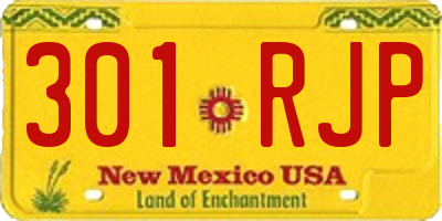 NM license plate 301RJP
