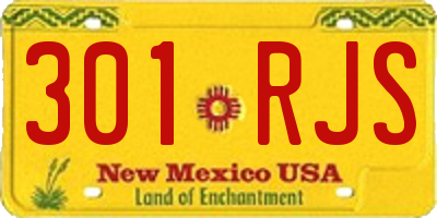 NM license plate 301RJS