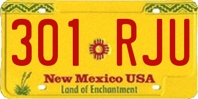 NM license plate 301RJU