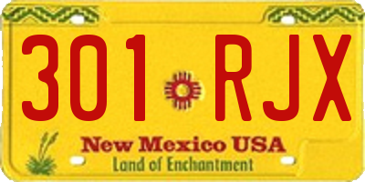 NM license plate 301RJX