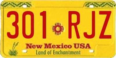 NM license plate 301RJZ