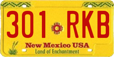 NM license plate 301RKB
