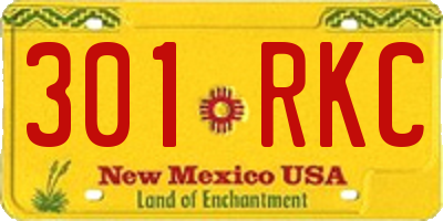 NM license plate 301RKC