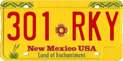 NM license plate 301RKY