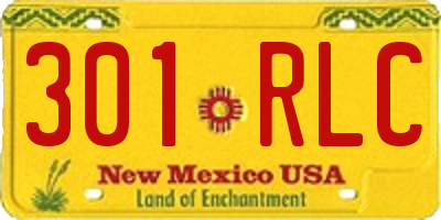 NM license plate 301RLC
