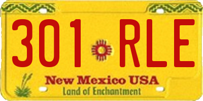 NM license plate 301RLE