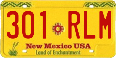 NM license plate 301RLM