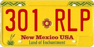 NM license plate 301RLP