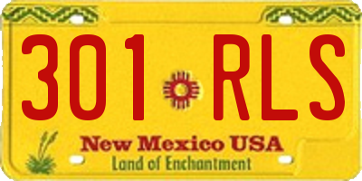NM license plate 301RLS