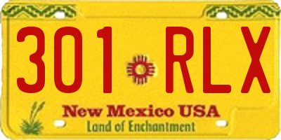 NM license plate 301RLX