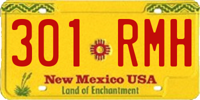 NM license plate 301RMH