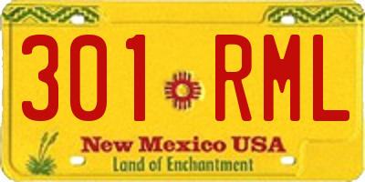 NM license plate 301RML