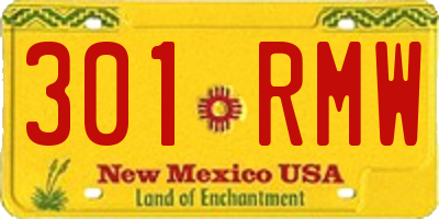NM license plate 301RMW