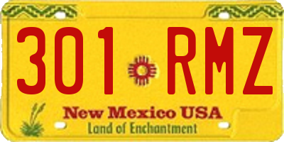 NM license plate 301RMZ