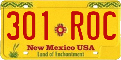 NM license plate 301ROC