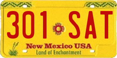 NM license plate 301SAT