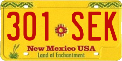 NM license plate 301SEK