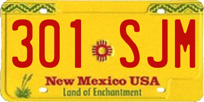 NM license plate 301SJM