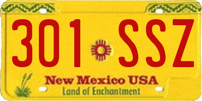 NM license plate 301SSZ