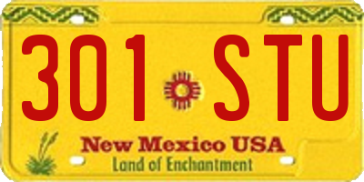 NM license plate 301STU