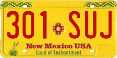 NM license plate 301SUJ