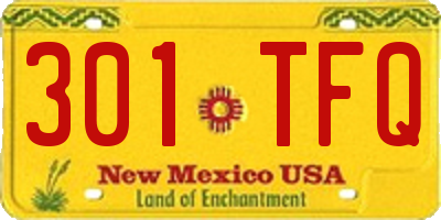 NM license plate 301TFQ