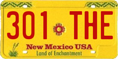 NM license plate 301THE