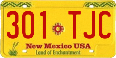 NM license plate 301TJC