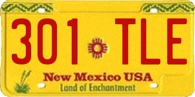 NM license plate 301TLE