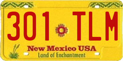 NM license plate 301TLM