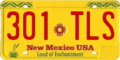 NM license plate 301TLS