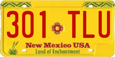 NM license plate 301TLU