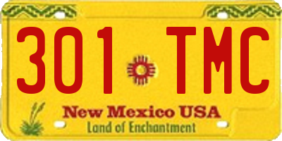 NM license plate 301TMC