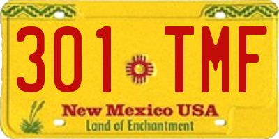 NM license plate 301TMF
