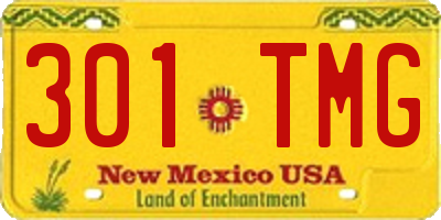 NM license plate 301TMG