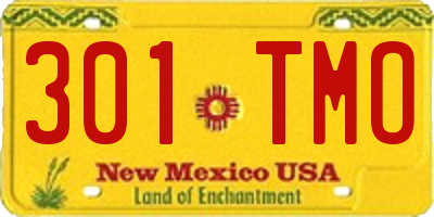 NM license plate 301TMO