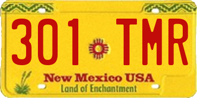 NM license plate 301TMR