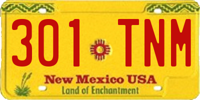 NM license plate 301TNM