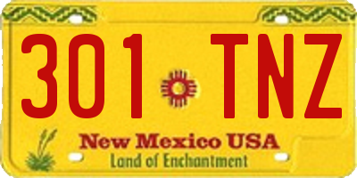 NM license plate 301TNZ
