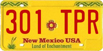 NM license plate 301TPR